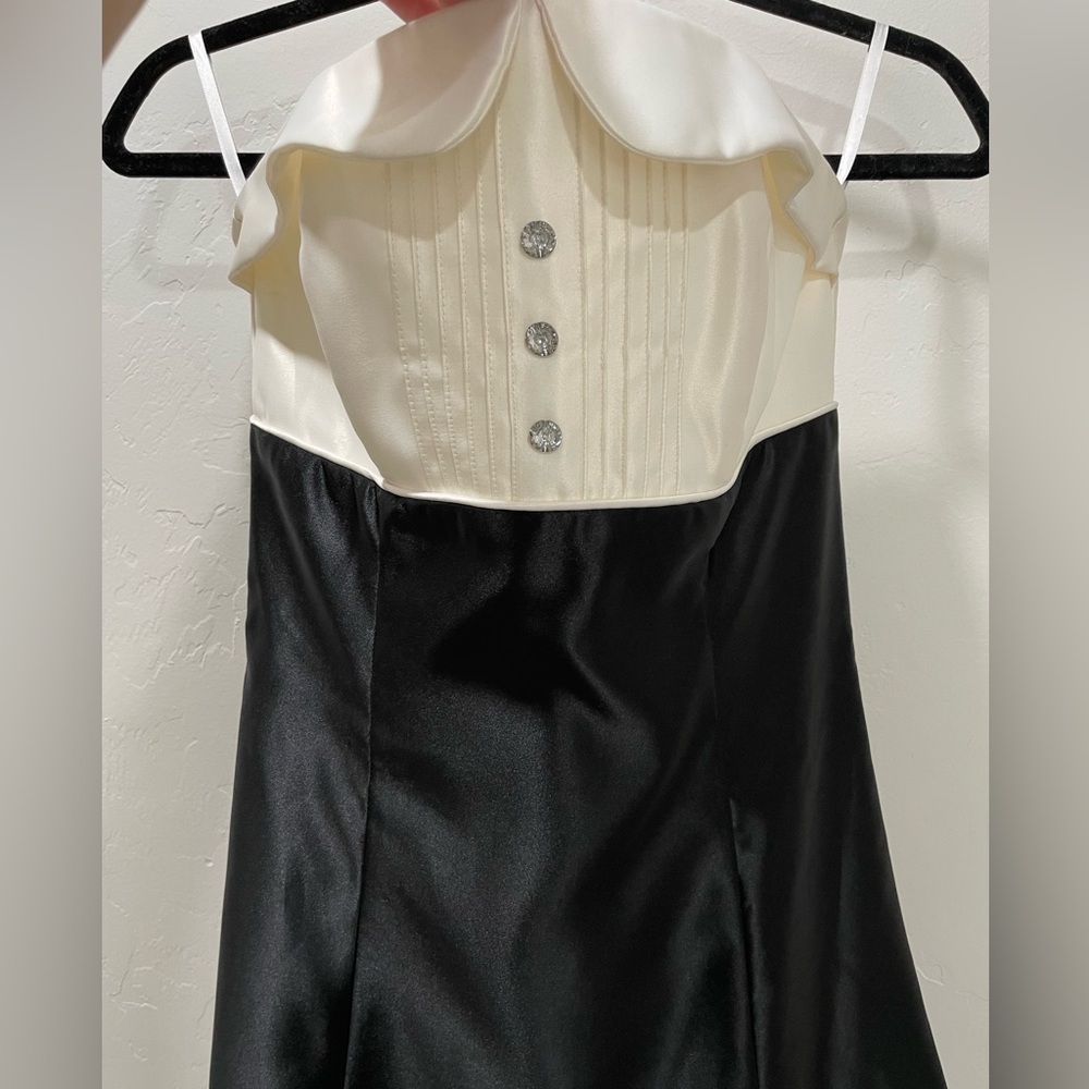 Jessica McClintock for Gunne Sax Vintage Tuxedo Formal Dress Prom Vintage Size 7 - Picture 4 of 15